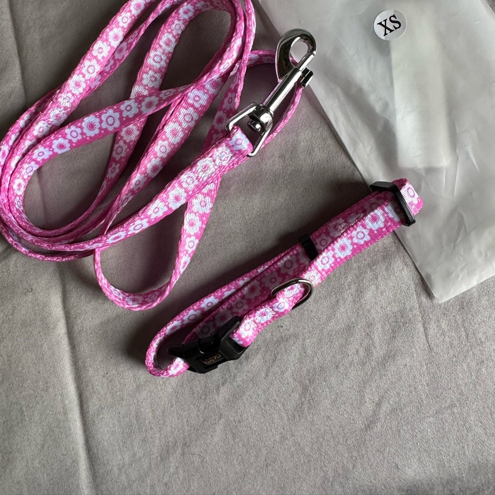 Dog leash, with matching collar , new, for smaller dog’s